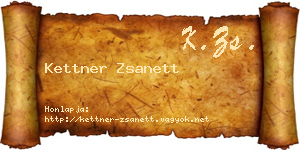 Kettner Zsanett névjegykártya